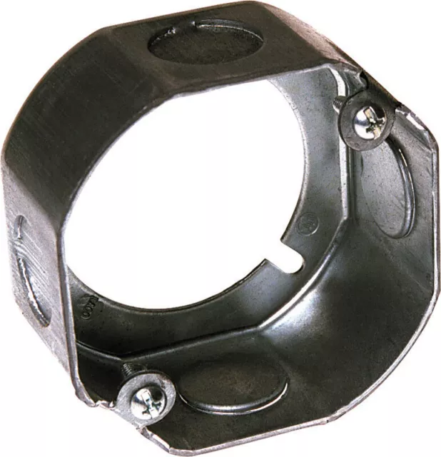 Raco Steel Gray Octagon Shape 11.8 cu. in. Capacity Extension Ring 3.5 Dia. x 3-