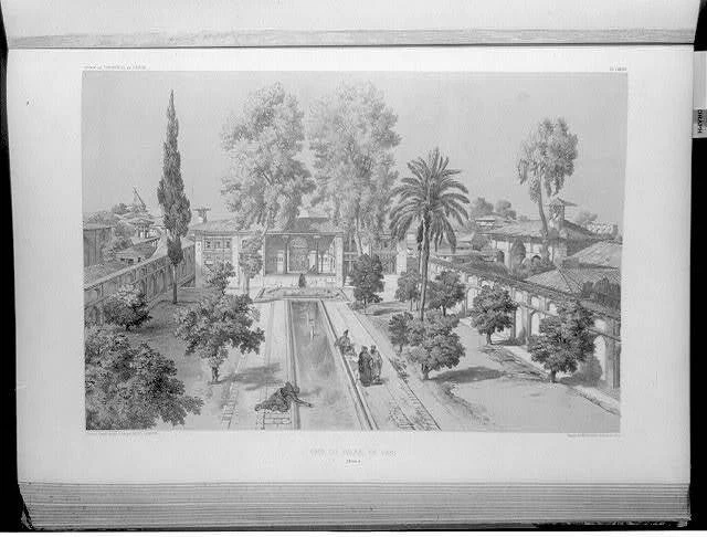 Cour du palais de Sari,1859,Jules Laurens,Voyage en turquie,Paris,France