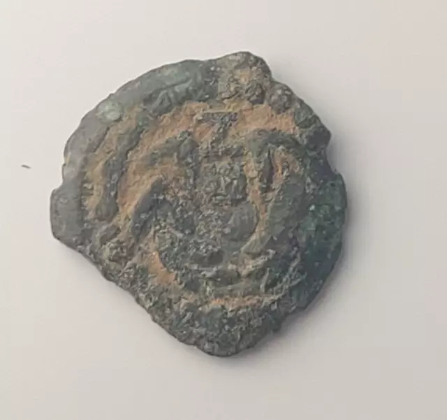 (4 BC- 6 AD) Ancient Judea Herod Archelaus AE Prutah Lot#JM5530 H-505