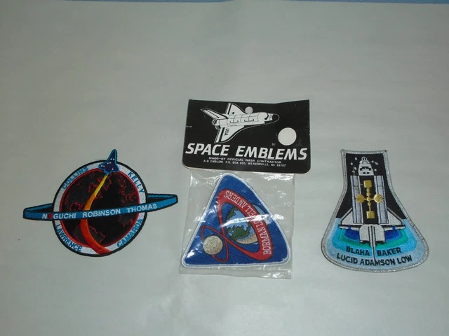 NASA Space Shuttle PATCH LOT of 3 Vintage AB Emblem Apollo Mission 8 Borman