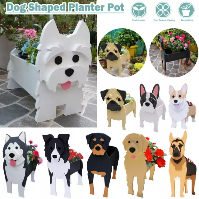 Cute Dog Planter Plant Pot Animal Flower Planter Pot For Garden Decoration UK