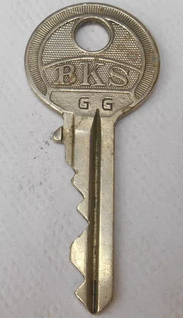 Very Nice Ornate Brass BKS Key For SIEMENS Electrical Lock Switch Stamped GG gg