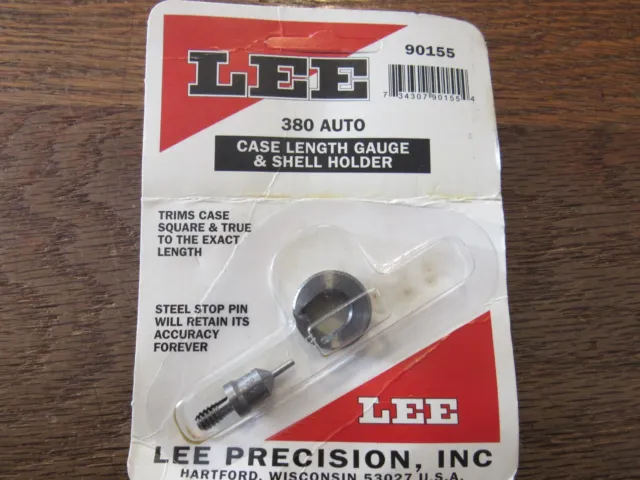 Lee 380 Auto Case Length & Shell Holder 90155 380 ACP Ammo Reloading Components