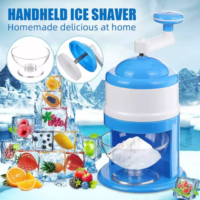 Manual Ice Crushers Portable Hand Crank Ice Shaver Shave Ice Machine Smoothie Ma 2