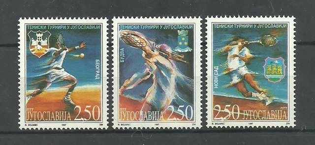 JUGOSLAWIEN 1997 Tennisturniere in Jugoslawien Mi.2854/56 Satz postfrisch