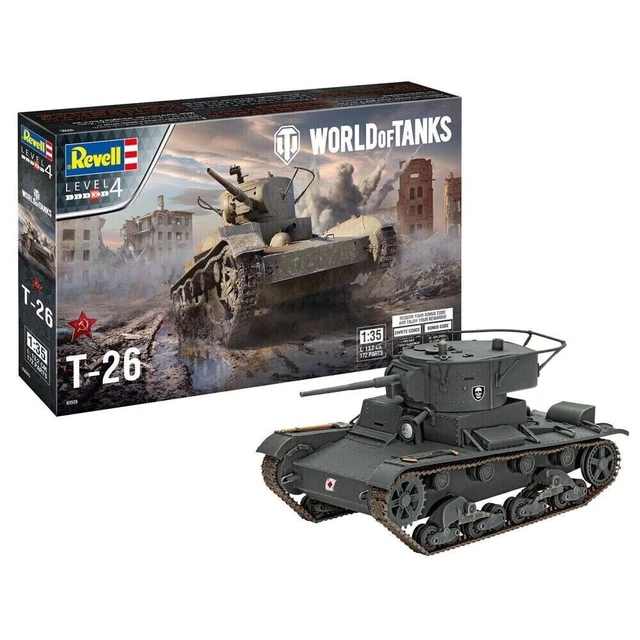 REVELL SCALE 1:35 T-26 World Of Tanks Model Tank Plastic Kit 03505 New ...