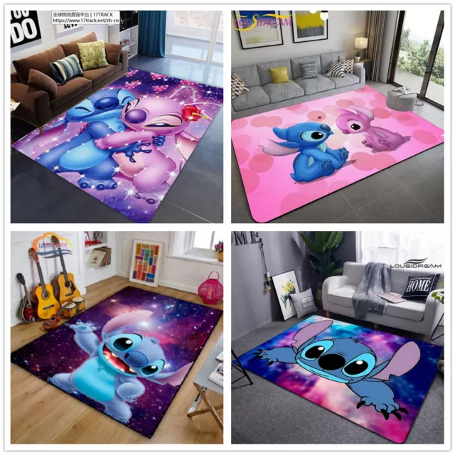 Boys Girls Bedroom Carpet 3D Mat Non-slip Rug Kids Stitch Doormat Floor Mat Gift