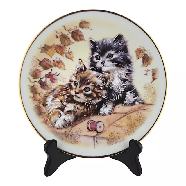 Playful Kittens By Diane Matthes Porcelaine De Limoges France Plate Porcelain