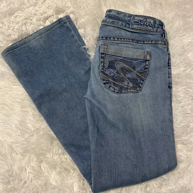 Silver Jeans Womens Size 28 Blue Denim Tuesday Jeans 29" Inseam EUC