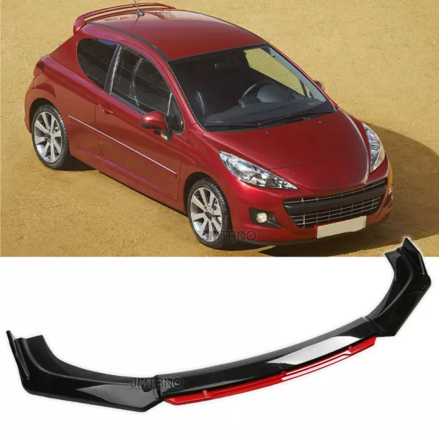 For Peugeot 207 208 308 508 GTI Front Bumper Lip Splitter Spoiler Kit Glossy Red