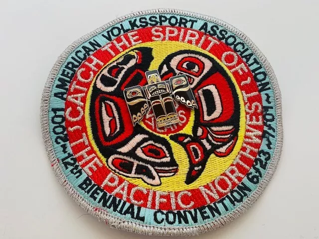 Advertising Patch Logo Emblem Sew vtg patches Native Totem Pin Volkssport Spirit
