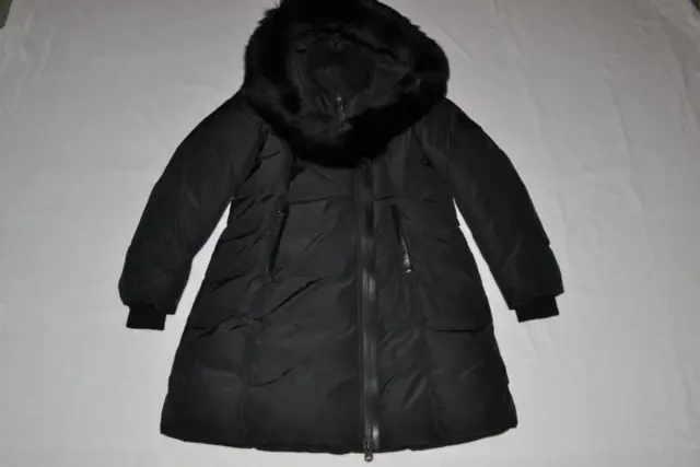 Authentic Mackage Women Kay  Long Black Winter Coat Fur Hood All Sizes New