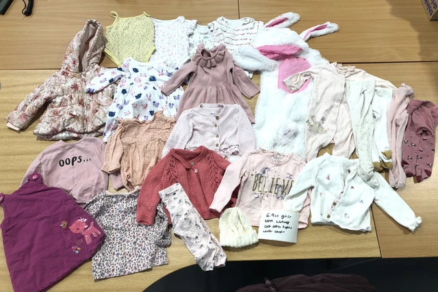 girls age 6-9 months clothes bundle winter next nutmeg coat dress tights cardis