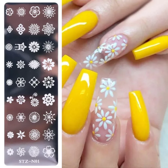 Steel DIY Polish Stamper Nail Art Stamping Plates Lace Flower Christmas