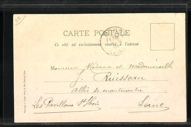CPA St-Leu, Grande Rue Place des Ecoles 1905 2