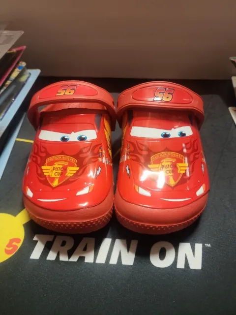 Crocs Lightning McQueen Disney Pixar Cars Clogs Red Childs Shoes Size 12C