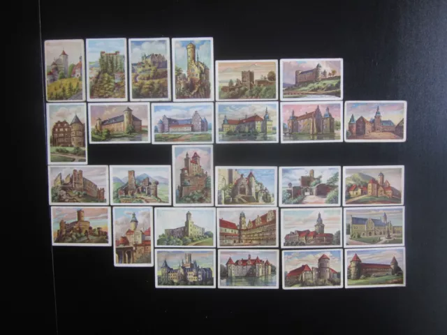 28 German cig. cards: Famous Historic German Castles, issued 1932