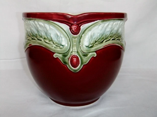 Jardinière Cache-Pot Francis Masse Desvres Art Nouveau Vintage - Barbotine, Grand Modèle, État Correct