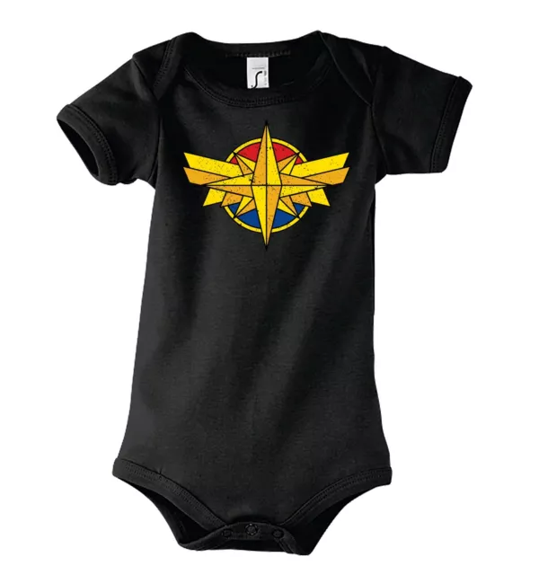 Youth Designz Baby Strampler Captain Marvel Print Body Fun Spruch Hulk Iron Man