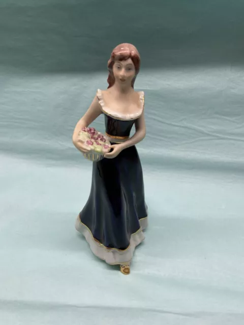 Beautiful Cobalt Blue ROYAL DUX 7” Lady Figurine - In Very Good Clean Condition