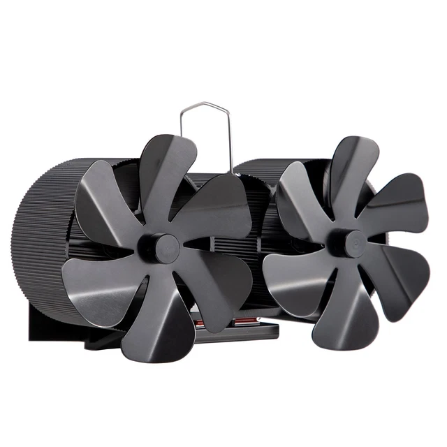 Improved Heat Flow Wall Mount Furnace Fan Double Head 12 Blade Operation
