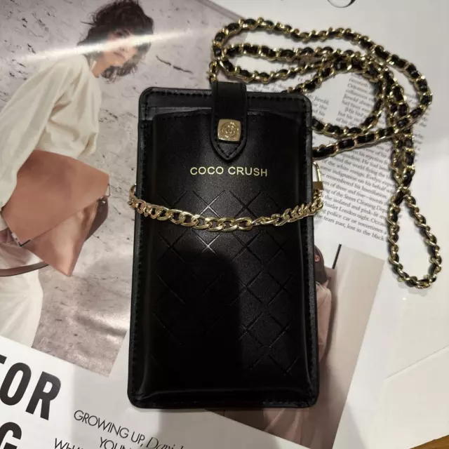 CHANEL COCO CRUSH Black Pouch Smartphone Chain Novelty Vip Limited 2023 Japan FS