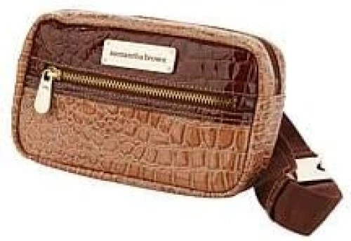 Samantha Brown Embossed Hip Waist Bag - CARAMEL