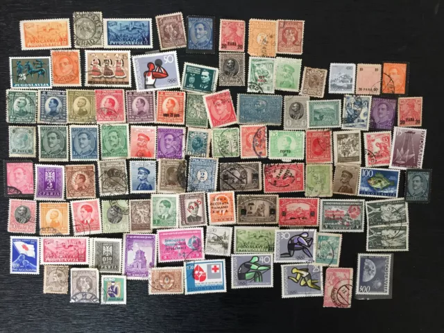 Serbia Croatia Slovenia Kingdom 1920-1970's, 80+ Very Rare Old Stamps Yugoslavia