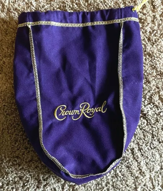 Crown Royal Purple Bag Gold Drawstring Embroidered New 750 ml