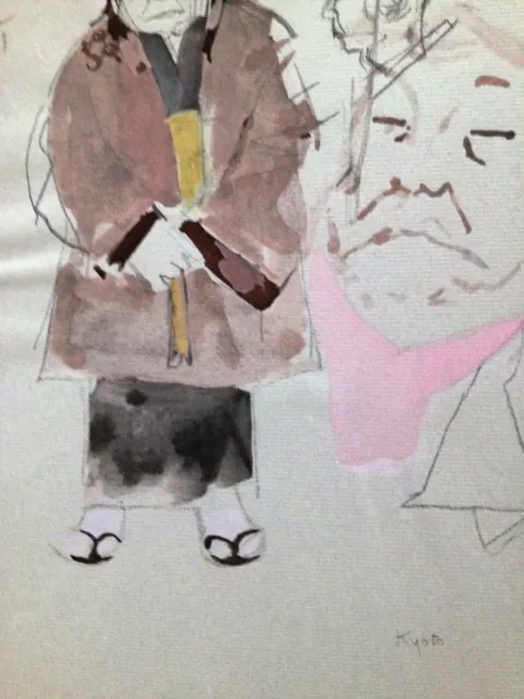 JACK LEVINE (1915–2010) Original Color Lithograph with Pochoir THE PHILOSOPHER 3