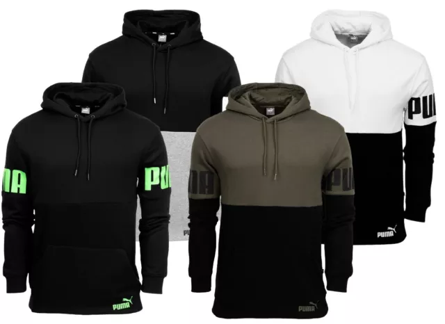 PUMA Herren Kapuzenpullover Power Colorblock Hoodie Fitness Training