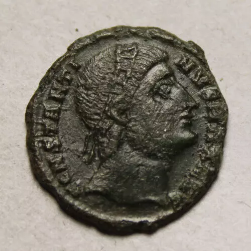 Constantine eyes to "heaven" God Victory over Licinius Rare ancient Roman coin 2