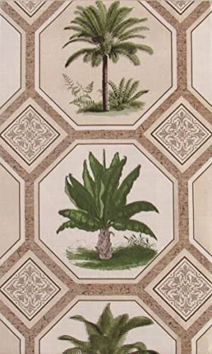 Flannel Back Vinyl Palm Trees Tablecloths- - Assorted Sizes Oblong and Round ...