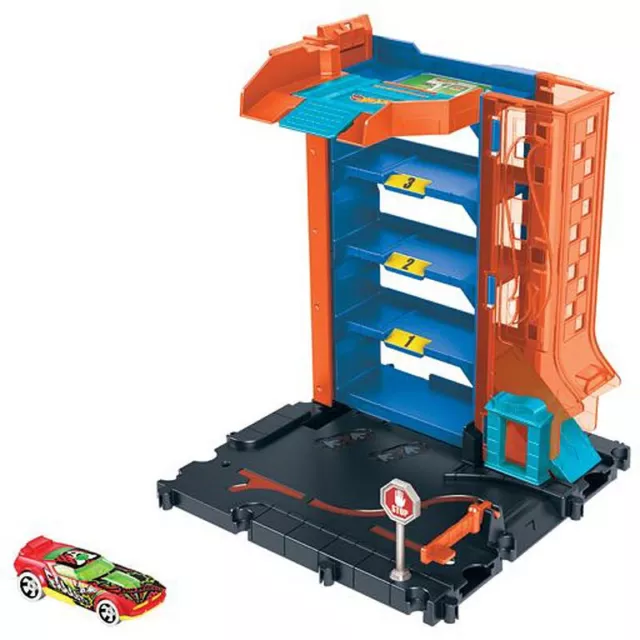 Mattel Hot Wheels Downtown Garage Pista Giocattolo Per Bambini da 4+ Anni