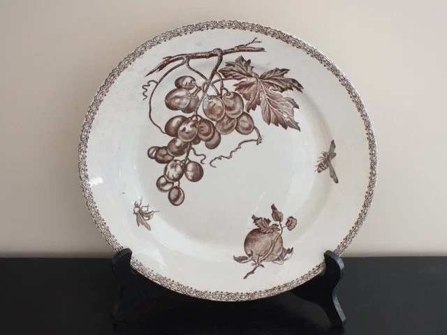 + Choisy le Roi Round Plate No. 3 in Terre de Iron Fruit & Insect Decor +
