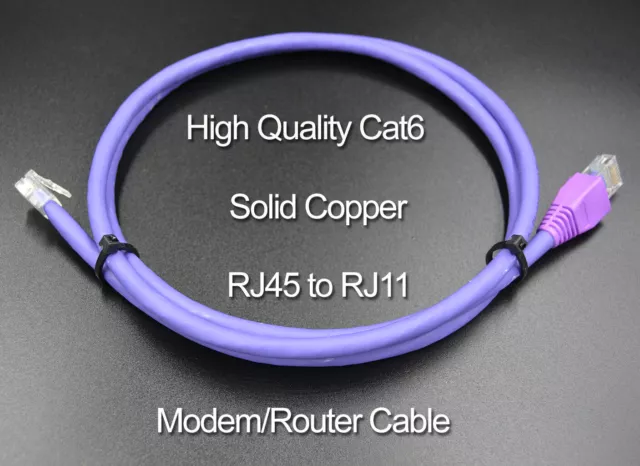 Cat6 BT Infinity 5M  Modem cable VDSL RJ11 / RJ45 High speed Broadband, Gaming