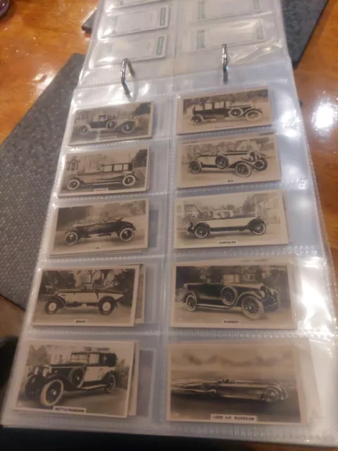 1927 Wills Motor Cars Full Set Of 50 Real Photographs Cards