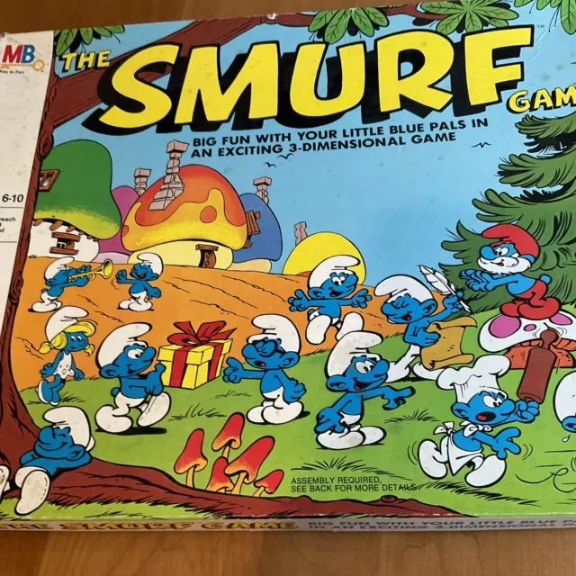 Vintage The Smurf 3-Dimensional Board Game 1981 Milton Bradley USA