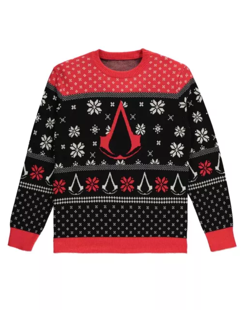 Assassins Creed Knitted Christmas Jumper Symbol Logo new Official Unisex