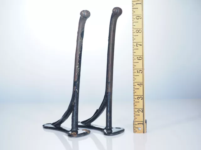 Antique large cast iron horse tack hook harness brackets