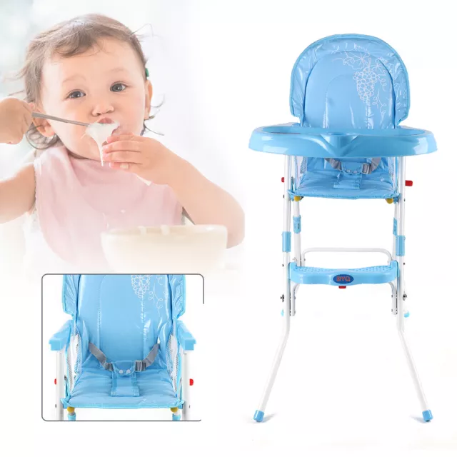 Silla alta plegable 3 en 1 para bebé bebé bebé portátil para niño pequeño asiento de mesa de alimentación