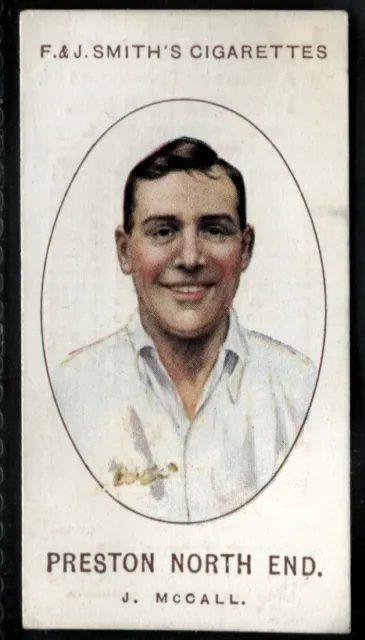 Tobacco Card, Smith, FOOTBALL CLUB RECORDS, 1922,J McCall,Preston North End, #41