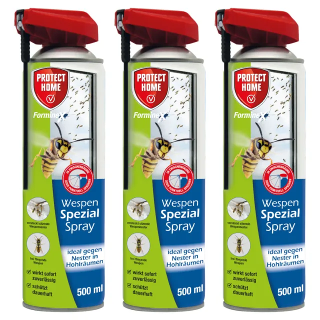 Protect Home FormineX Wespen Spezial Spray 3x 500 ml Wespenschutz Wespenspray