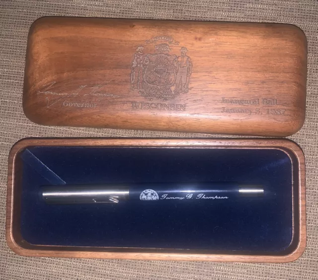 Parker Pen Wisconsin Governor Tommy Thompson Pen in Box Republican Inaugural