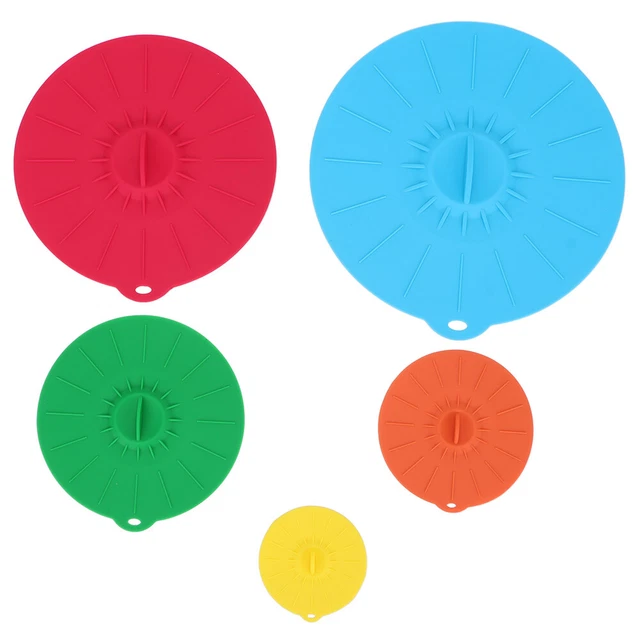 5Pcs/Set Food Grade Silicone Microwave Oven Bowl Cover Lid For Home