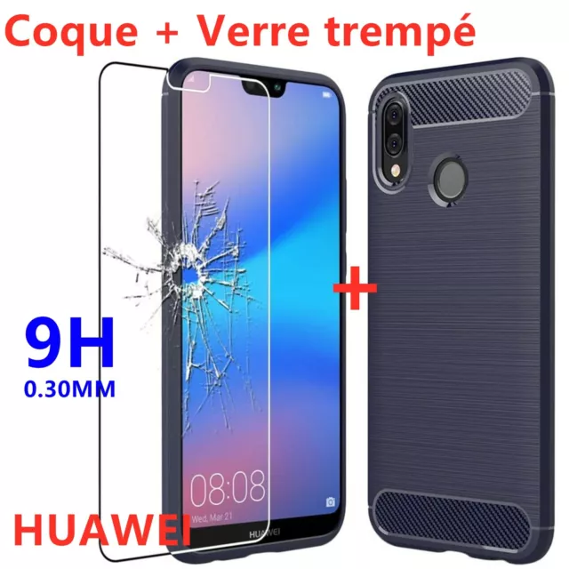 Huawei P30 Pro/P20 Lite/P10 Plus/P9/P8 Lite Coque Renforcé + Vitre Verre trempé