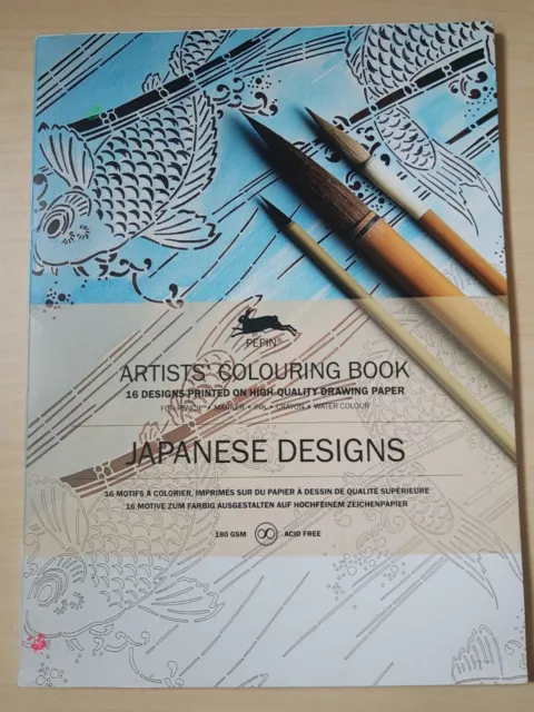 Künstler Malbuch Artists' Colouring Book Japanese Designs 180 GSM