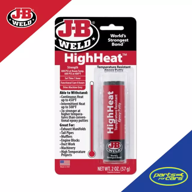 JB Weld High Heat Epoxy Putty Stick, perfekt für Auspuffreparaturen bei 500 °F