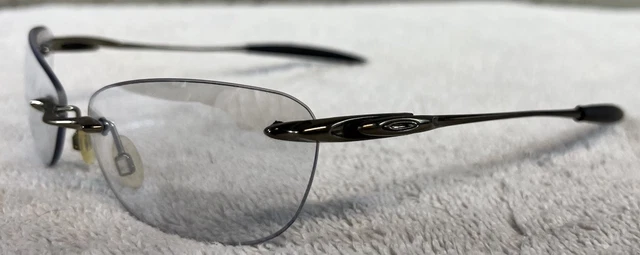 OAKLEY WHY 8.1 Rimless Sunglasses Frames 05-880 Black Chrome Clear