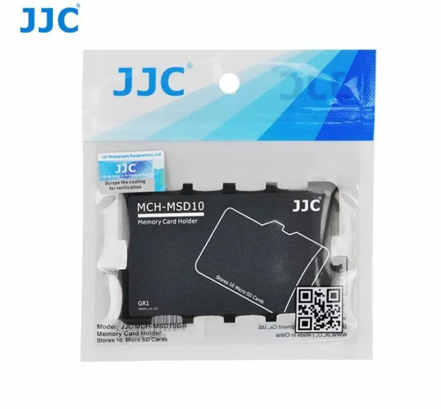 JJC MCH-MSD10GR Speicherkarten Organizer Kreditkartengröße für 10 MicroSD Karten 2